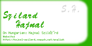 szilard hajnal business card